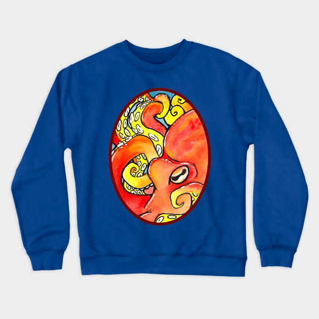 Bright Octopus Crewneck Sweatshirt by TaksArt